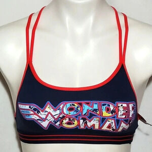 Wonder‎ Woman Wire Free Strappy Bralette XS X-SMALL Navy Blue NWT